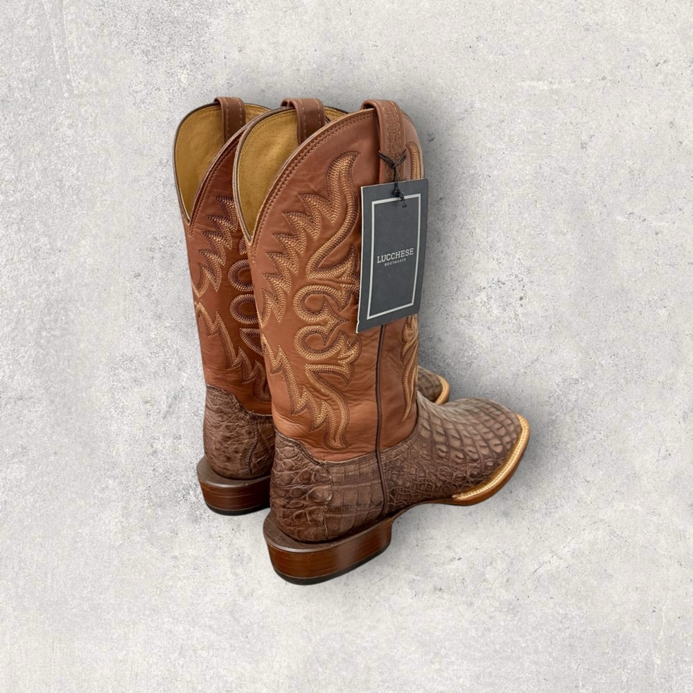 🔥🐊Lucchese Caiman Hornback Boots Sz 10D | New | Sole + Heel Protectors 🐊🔥 - Picture 6 of 14